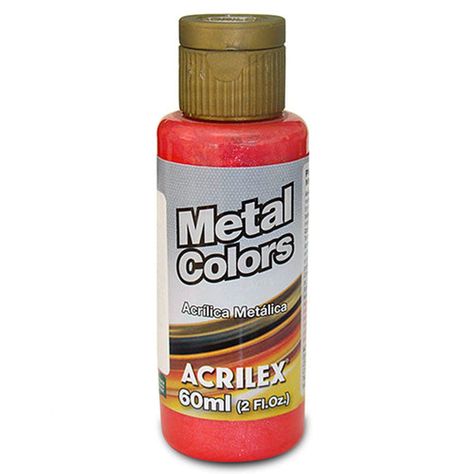 PINTURA ACRILÍCA METAL COLORS 60 ML Metal 3660 Rojo 555-4