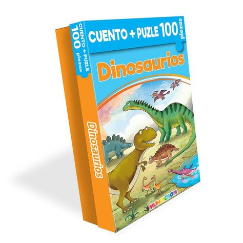 CUENTO + PUZLE DINOSAURIO (100 PIEZAS)-0