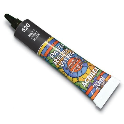 PASTA RELIEVE VITRAL 20 ML Pasta Relieve 8220 Negro 520-0