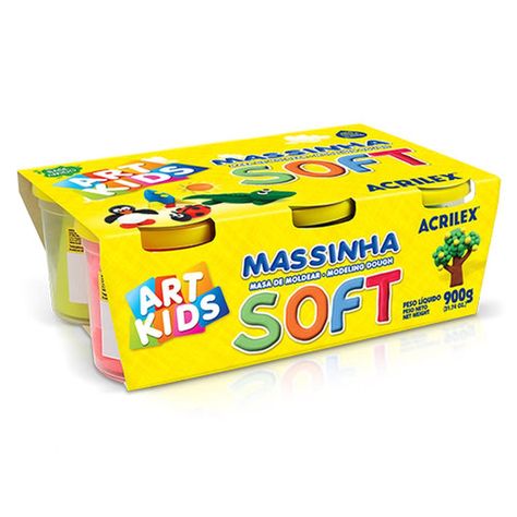 MASA DE MODELAR SOFT 6 COLORES 900 GRS-0