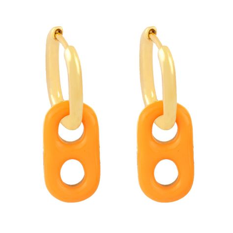 Aros Argollas Trendy Naranjo-0