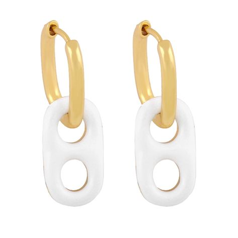 Aros Argollas Trendy Blanco-0