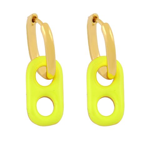 Aros Argollas Trendy Amarillo-0