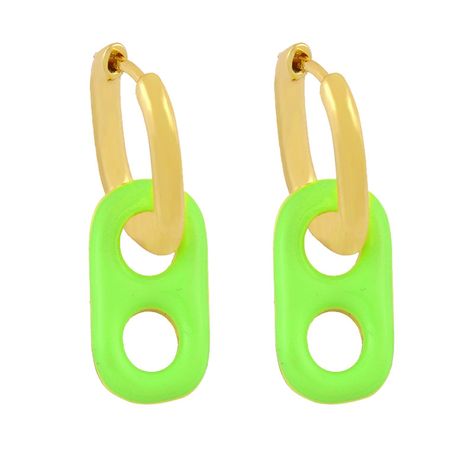 Aros Argollas Trendy Verde-0