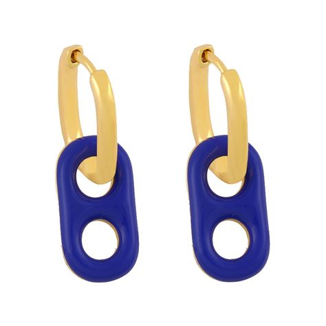 Aros Argollas Trendy Azul-0