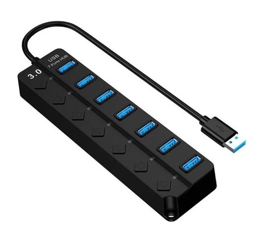  HUB USB 3.0 7 PUERTOS IRM 5GBPS INDICADOR DE LUZ -0