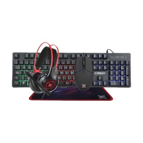  KIT GAMER FIDDLER TECLADO + MOUSE + MOUSE PAD Y AUDIFONOS FD-IMC406-1