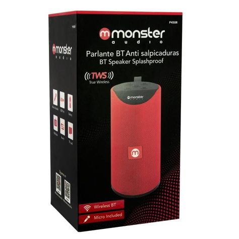 PARLANTE BLUETOOTH MONSTER MX450 ROJO-1