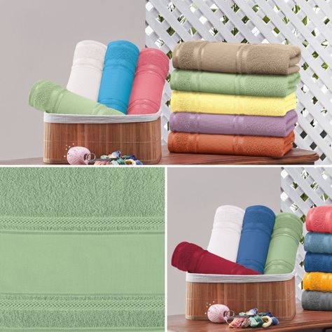 Toalla de Mano para Bordar Verde Oliva - 100% Algodón - 360g/m² - Teka-1