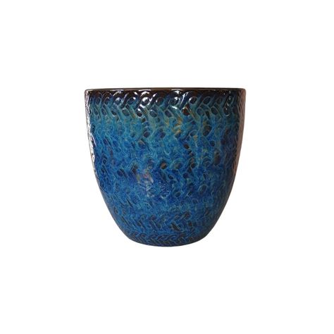 Maceta Woolly 23cm Azul Pacifico Deroma-0