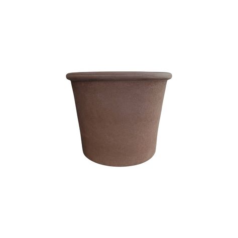 Maceta Primitivo Cilíndrica 28cm Grafito Deroma-0