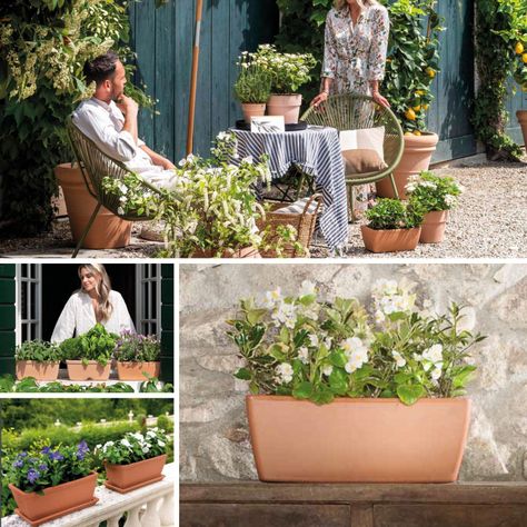 Jardinera Rectangular GARDA 32cm Terrarcilla Deroma-3