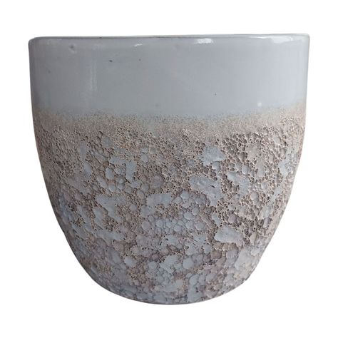 Maceta Seaside 36cm Ovalada Blanco Tropea Deroma-0