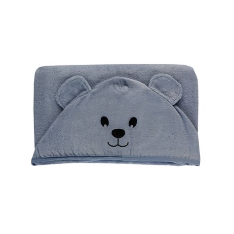 Toalla Capucha De Algodón Bordado Oso - 75 x 100cm - 300 g/m² - Teka-1