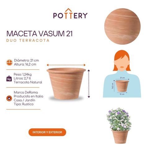 Maceta Vasum 21cm TerraDuo Deroma-2