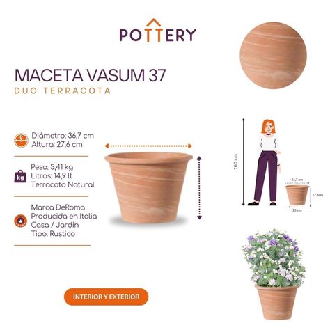 Maceta Vasum 37cm TerraDuo Deroma-2