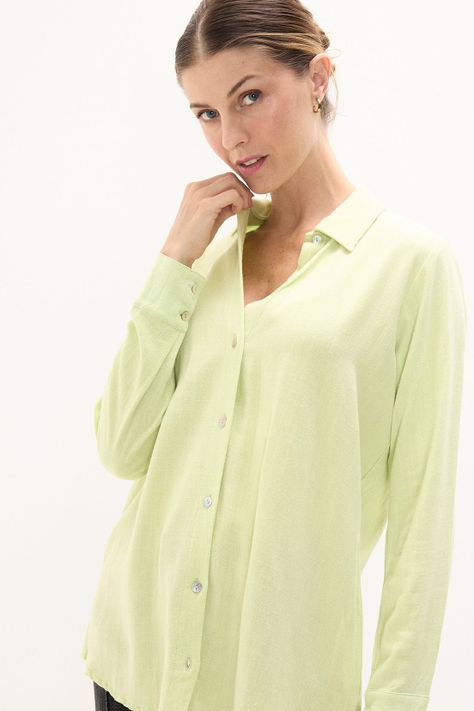 Blusa Lisa Verde Ma Griffe 14004224025137-1
