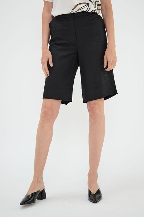 Bermuda Lino Negro Ma Griffe 11202224051102-1