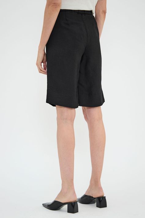 Bermuda Lino Negro Ma Griffe 11202224051102-4