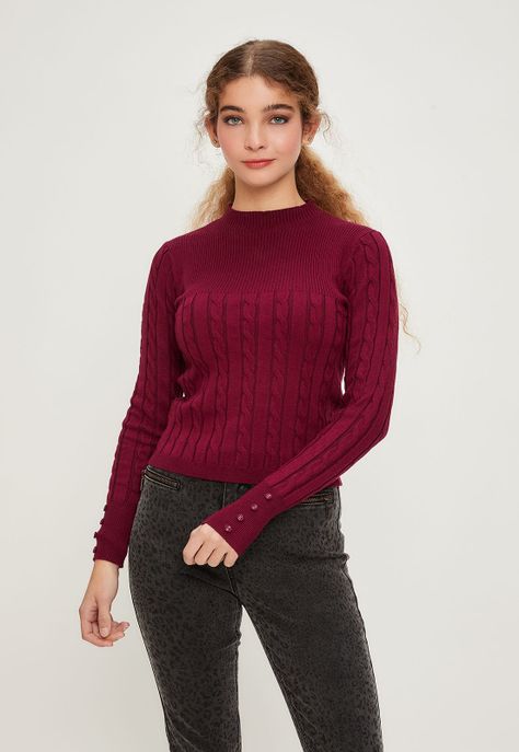 Sweater Liso Morado iO 18120224001121-0