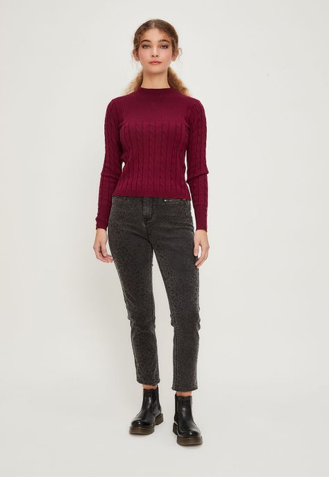 Sweater Liso Morado iO 18120224001121-1