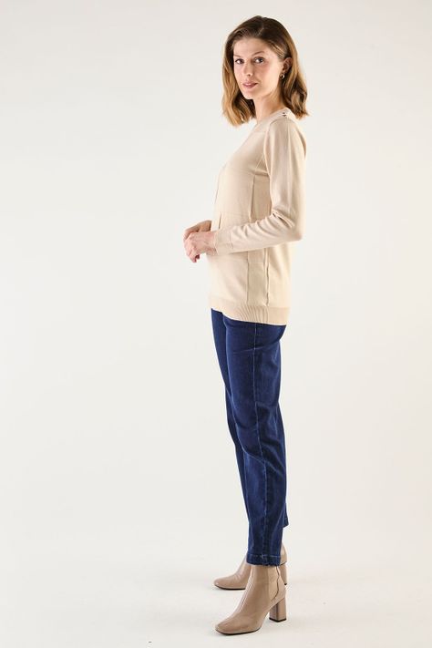 Sweater Liso Beige 18104125003106-3