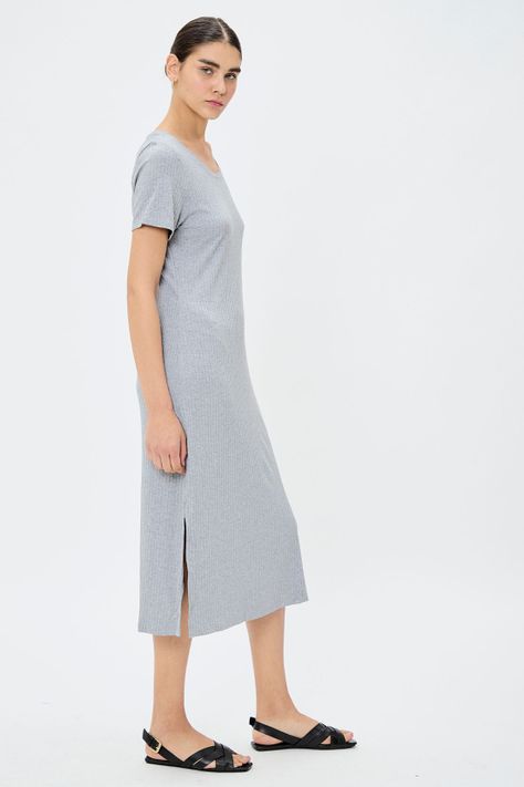 Vestido Largo Liso Gris iO 13404224007113-2