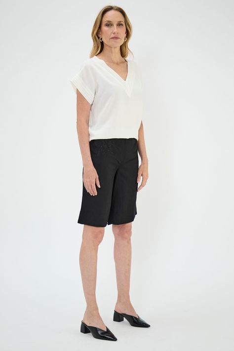 Blusa Lyocell Escote V Crudo Ma Griffe 14002224068105-2