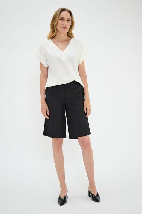 Blusa Lyocell Escote V Crudo Ma Griffe 14002224068105-4