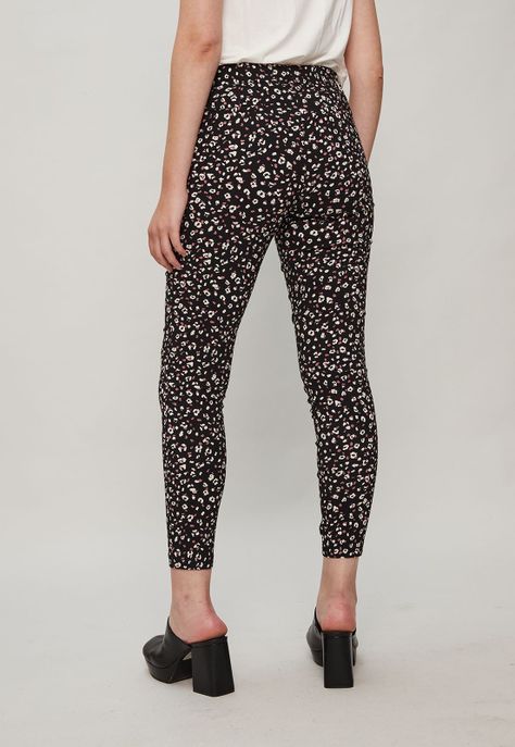 Pantalon Animal Print Negro Ash 11107124051102-2