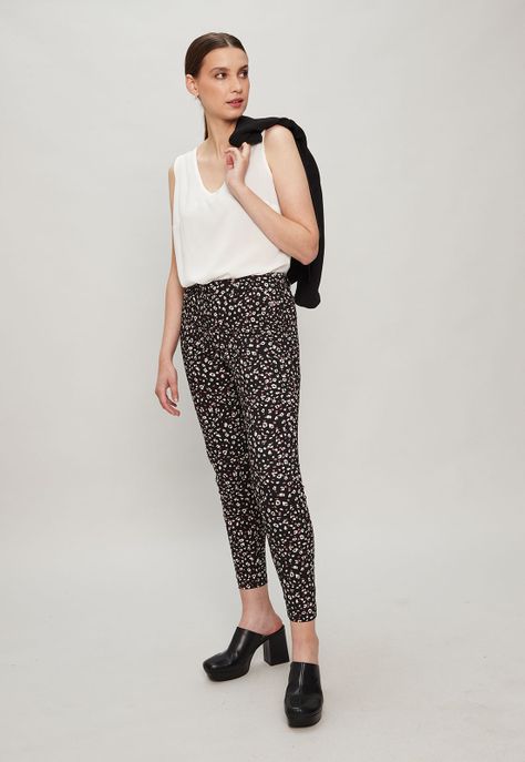Pantalon Animal Print Negro Ash 11107124051102-3