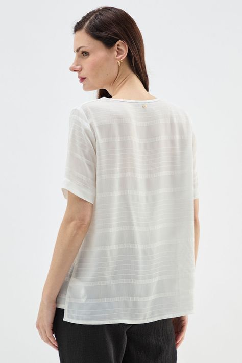 Blusa Calidad Textura Crudo Ma Griffe 14002224069105-3