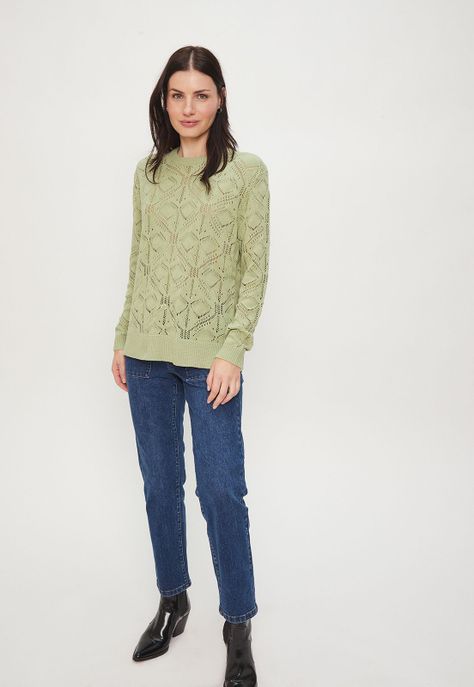 Sweater Liso Verde Ash 18107224005217-0