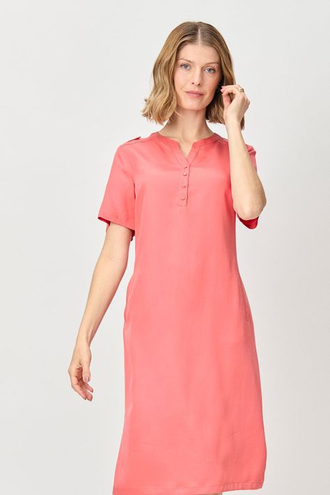 Vestido Tencel coral Ma Griffe 13002224055133-2