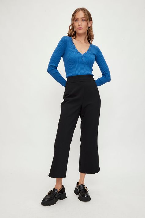 Pantalon Liso Negro iO 11020224010102-0