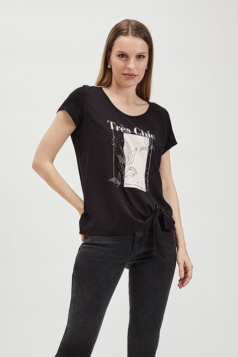 Polera Estampada Negro Ash 14607224050102-0