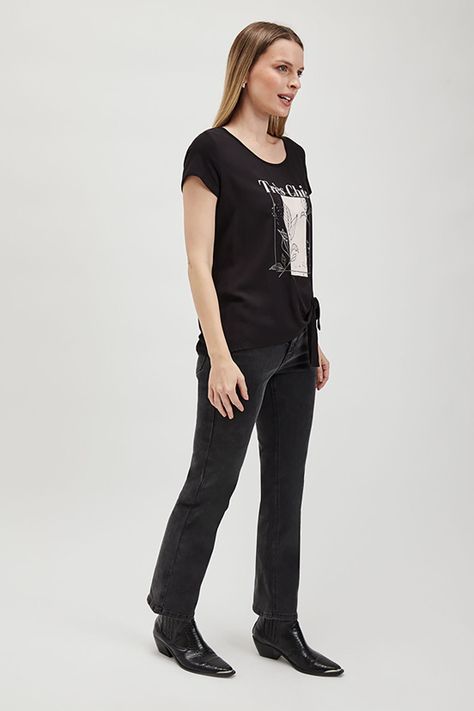 Polera Estampada Negro Ash 14607224050102-2