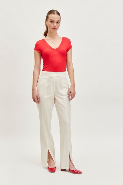 Pantalon Liso Blanco iO 11020224054105-0