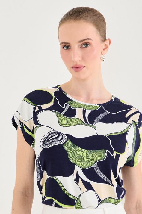 Polera Estampada verde musgo 14604224020107-1
