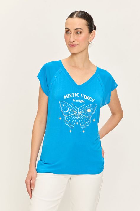Polera Estampada Azul Ash 14604224001104-3