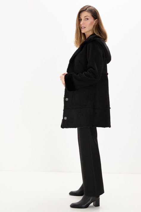 Abrigo Liso Negro 17004125002102-4