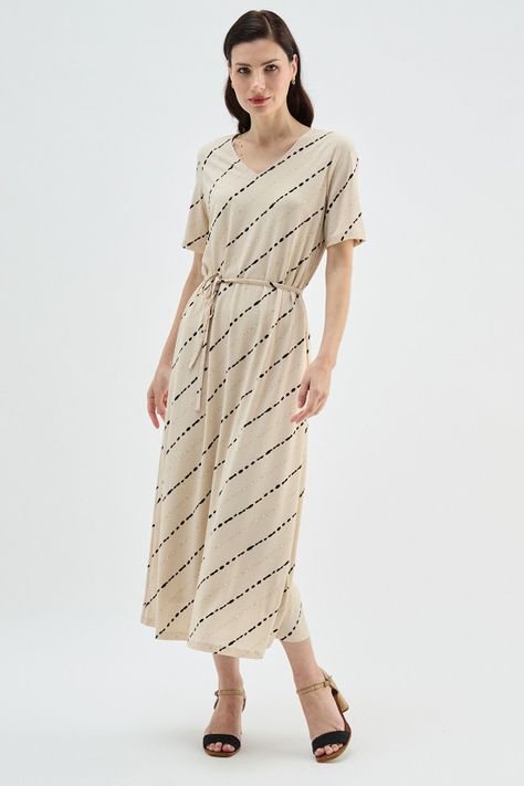 Vestido  Estampado Beige Ma Griffe 13102224005106-0