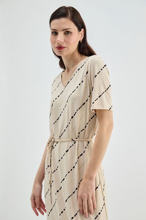 Vestido  Estampado Beige Ma Griffe 13102224005106-2