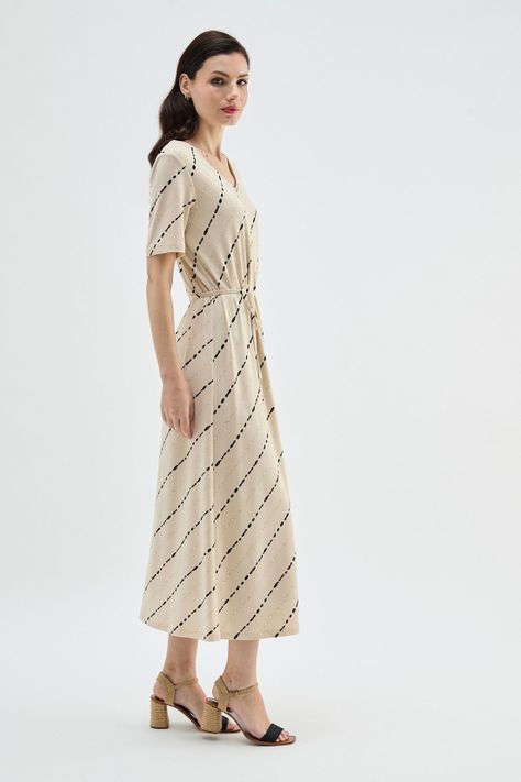 Vestido  Estampado Beige Ma Griffe 13102224005106-3