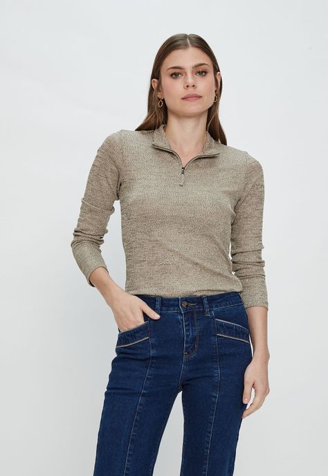 Polera Lisa Beige Ash 14207124058106-0