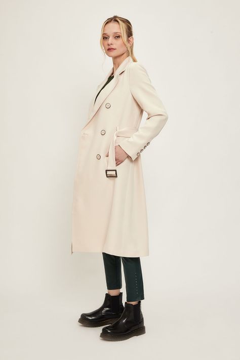 Impermeable (Trench) Liso Beige iO 17420224003106-3
