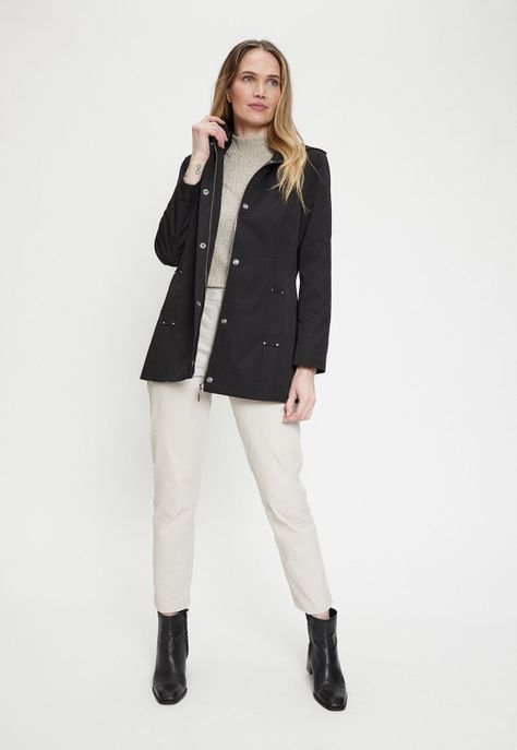 Trench Liso Negro Ma Griffe 17402224003102-0