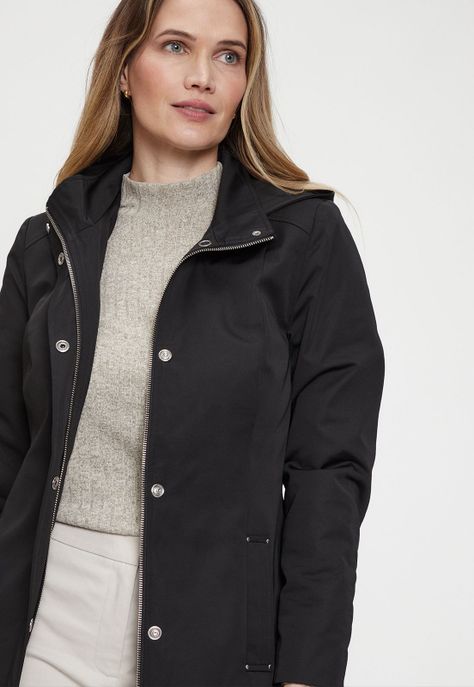 Trench Liso Negro Ma Griffe 17402224003102-1