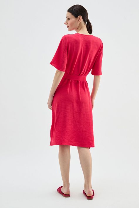 Vestido Abotonado fucsia Ma Griffe 13002224005116-4