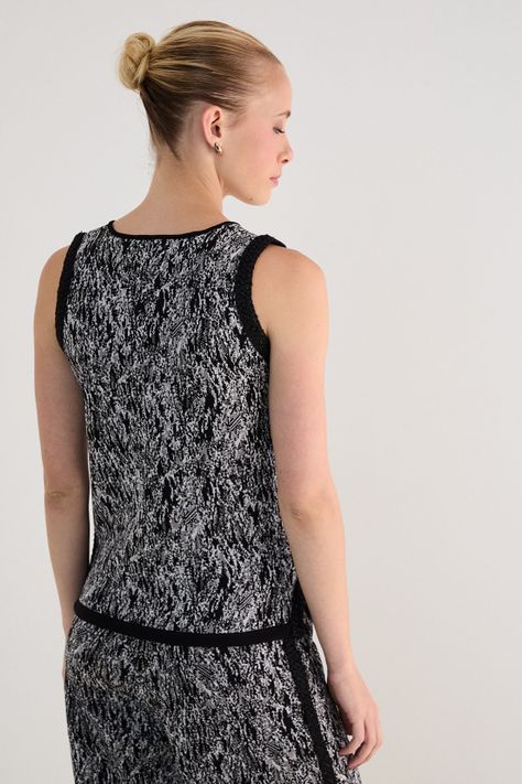Polera Tejida Print Negro 18207125002102-3